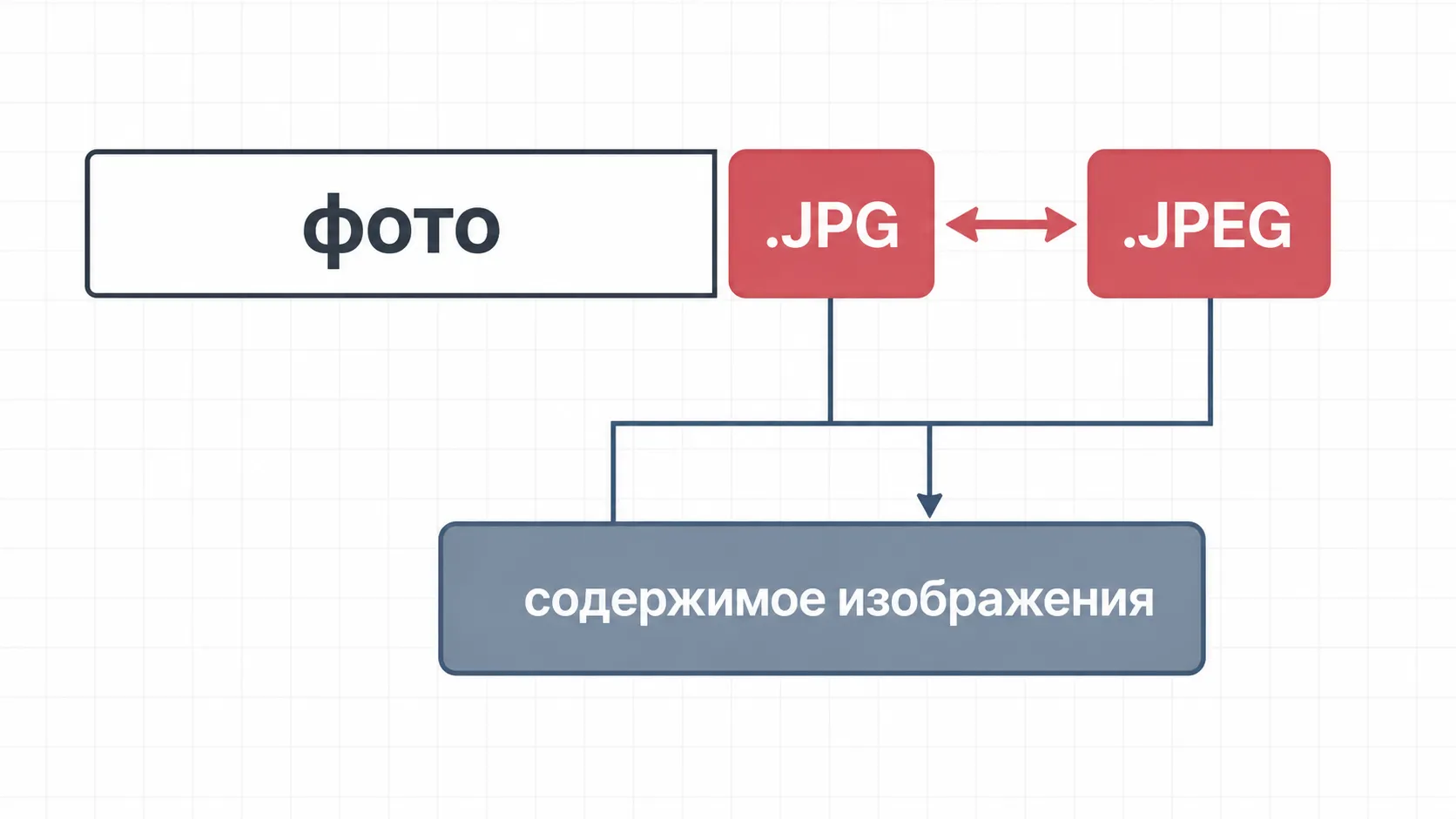 Сравнение расширений JPG и JPEG как двух названий одного JPEG-файла