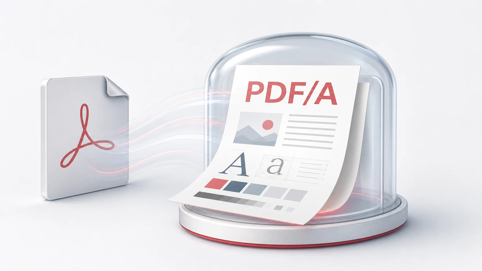 Документ PDF/A со встроенными шрифтами и цветами подготовлен для длительного хранения